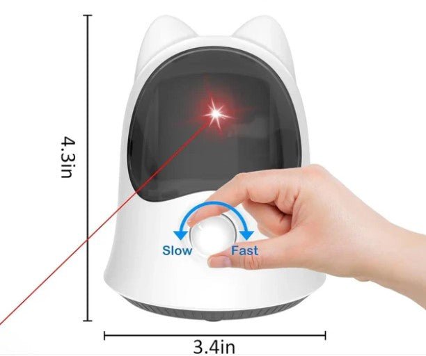 Interactive Chase & Play Laser Toy – Adjustable Speed, Laser Pointer for Cats & Dogs, Fast & Slow Motion, Mental & Physical Stimulation - Marizoa -