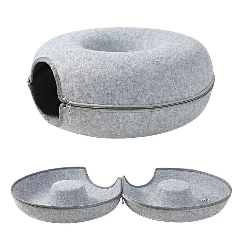 Peekaboo Cat Tunnel Retreat - Interactive Foldable Collapsible Cat Play Tunnel for Cats & Kittens - Marizoa -