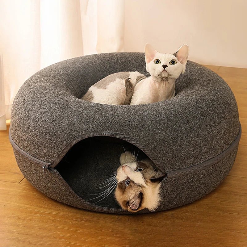 Peekaboo Cat Tunnel Retreat - Interactive Foldable Collapsible Cat Play Tunnel for Cats & Kittens - Marizoa -