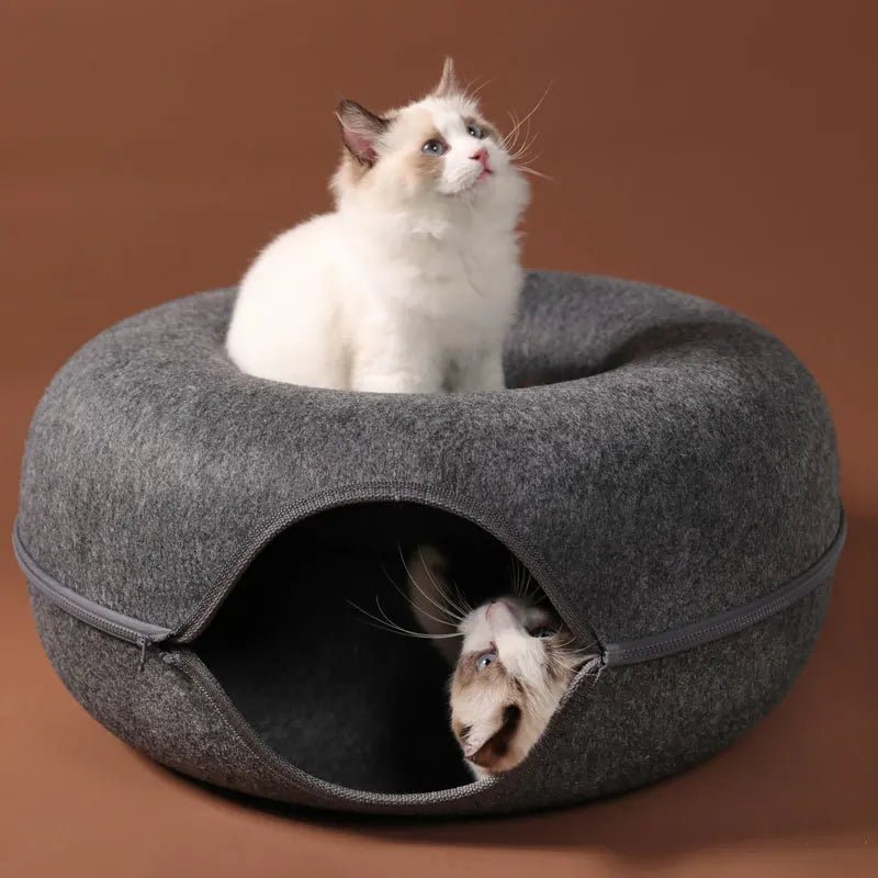 Peekaboo Cat Tunnel Retreat - Interactive Foldable Collapsible Cat Play Tunnel for Cats & Kittens - Marizoa -