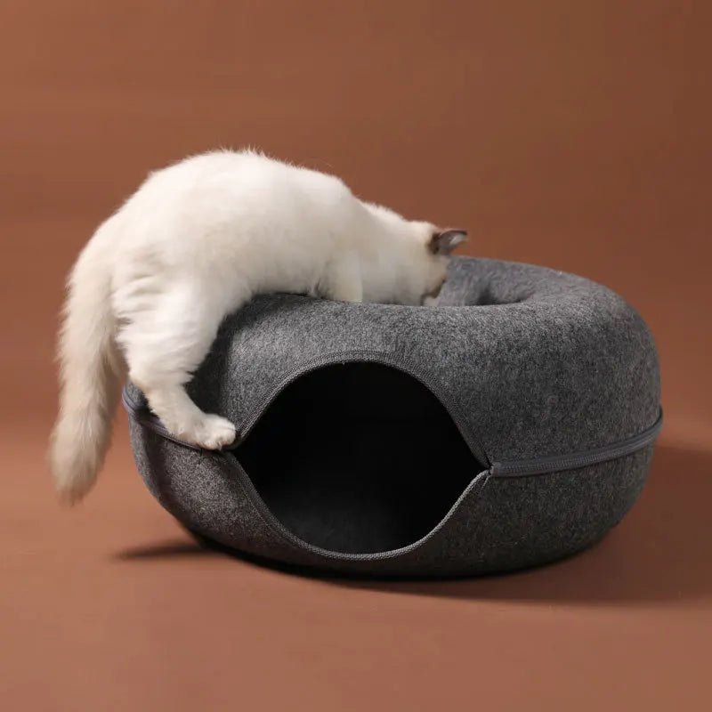 Peekaboo Cat Tunnel Retreat - Interactive Foldable Collapsible Cat Play Tunnel for Cats & Kittens - Marizoa -