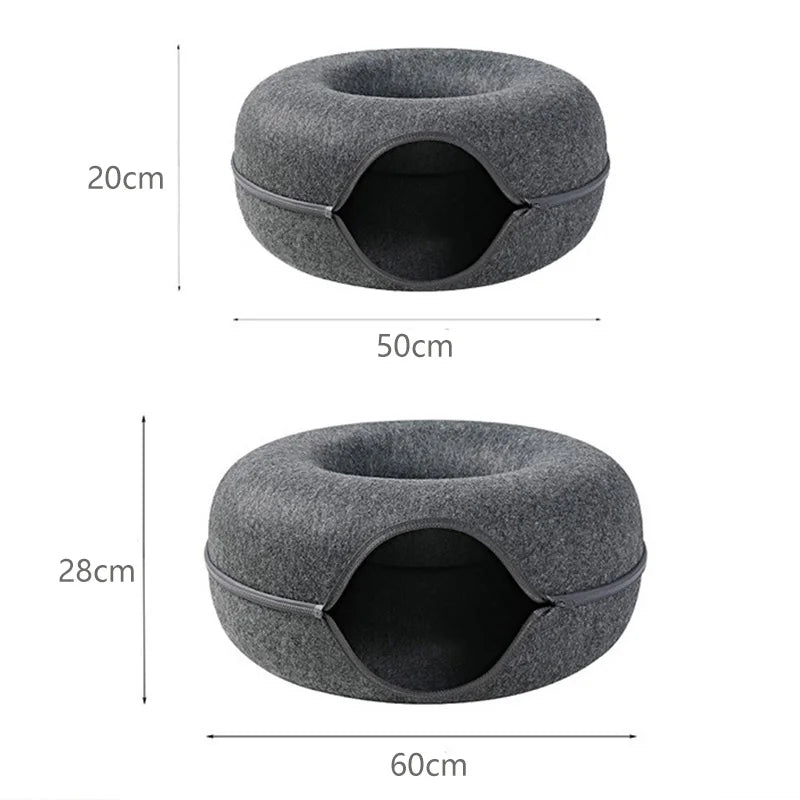 Peekaboo Cat Tunnel Retreat - Interactive Foldable Collapsible Cat Play Tunnel for Cats & Kittens - Marizoa -