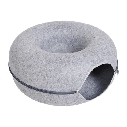 Peekaboo Cat Tunnel Retreat - Interactive Foldable Collapsible Cat Play Tunnel for Cats & Kittens - Marizoa - 