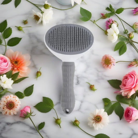 Self - Cleaning Brush – Grooming Brush for Cats & Dogs, Eliminates Undercoat Mess & Reduces Shedding - Marizoa - 